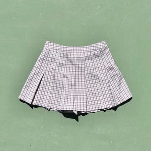 thalassa plaid mini skort